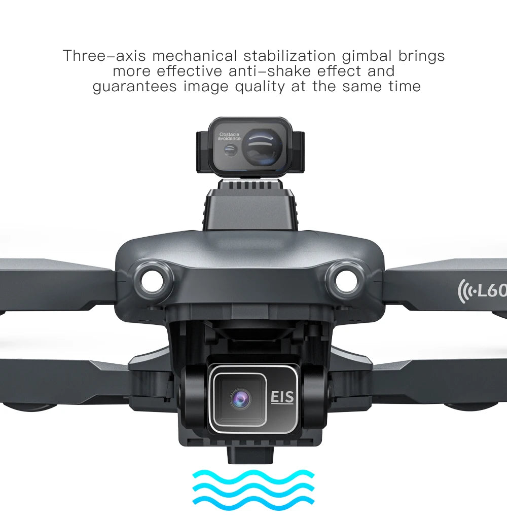 L600 PRO MAX GPS Drone 4K Professional 3-Axis PTZ HD Dual Camera 5G WIFI Obstacle Avoidance Brushless Motor RC Quadcopter Toys