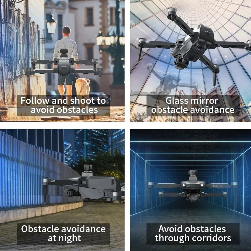 L600 PRO MAX GPS Drone 4K Professional 3-Axis PTZ HD Dual Camera 5G WIFI Obstacle Avoidance Brushless Motor RC Quadcopter Toys