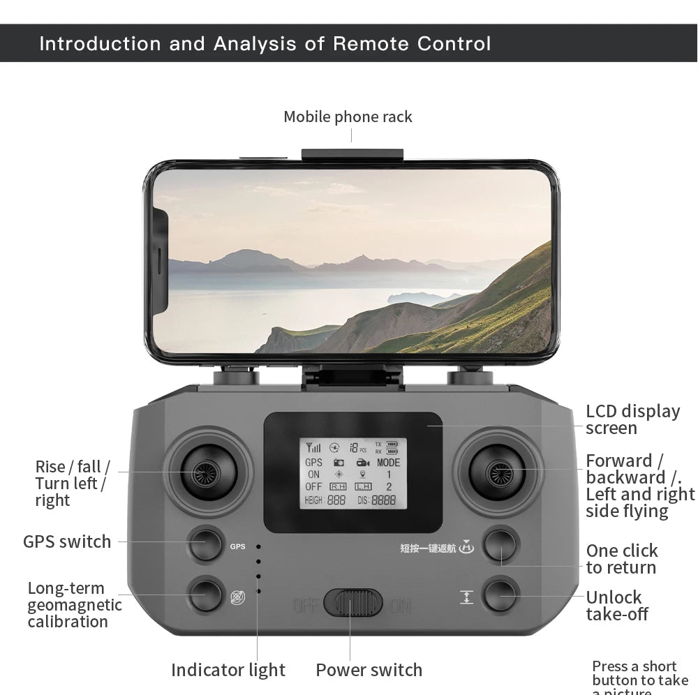 L600 PRO MAX GPS Drone 4K Professional 3-Axis PTZ HD Dual Camera 5G WIFI Obstacle Avoidance Brushless Motor RC Quadcopter Toys
