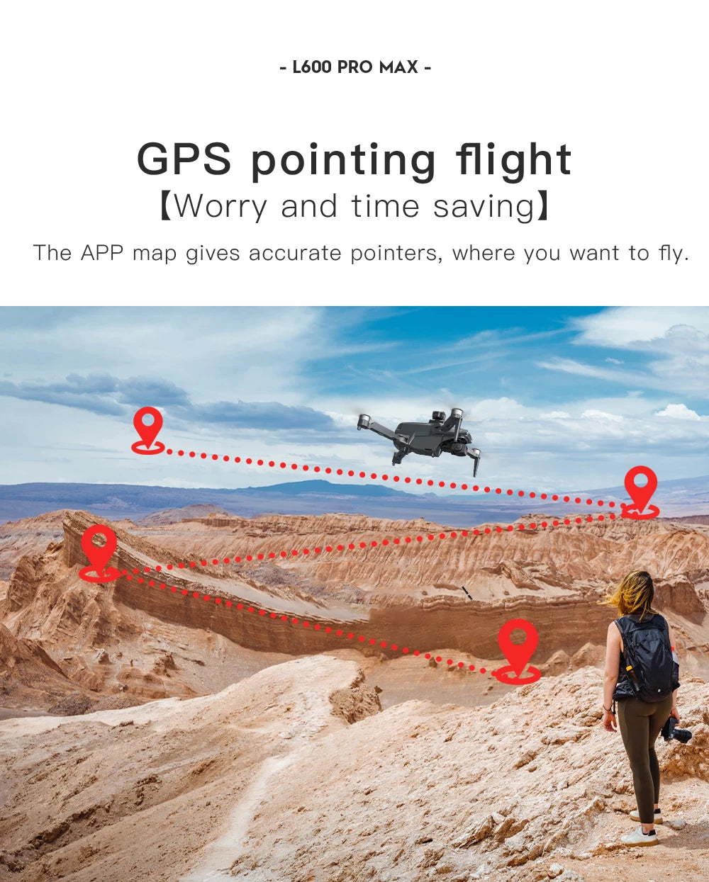 L600 PRO MAX GPS Drone 4K Professional 3-Axis PTZ HD Dual Camera 5G WIFI Obstacle Avoidance Brushless Motor RC Quadcopter Toys
